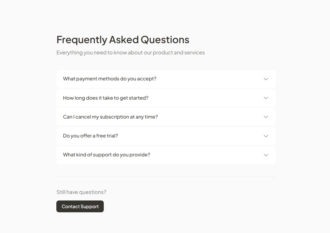 FAQ Accordion