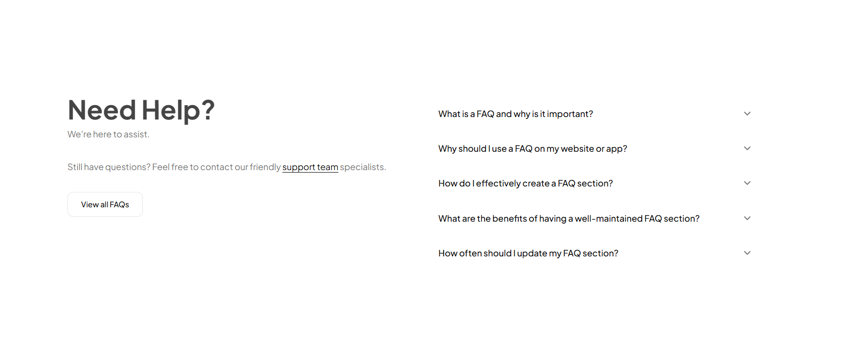FAQ Accordion Split