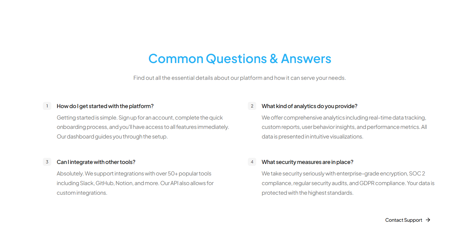 FAQ Grid