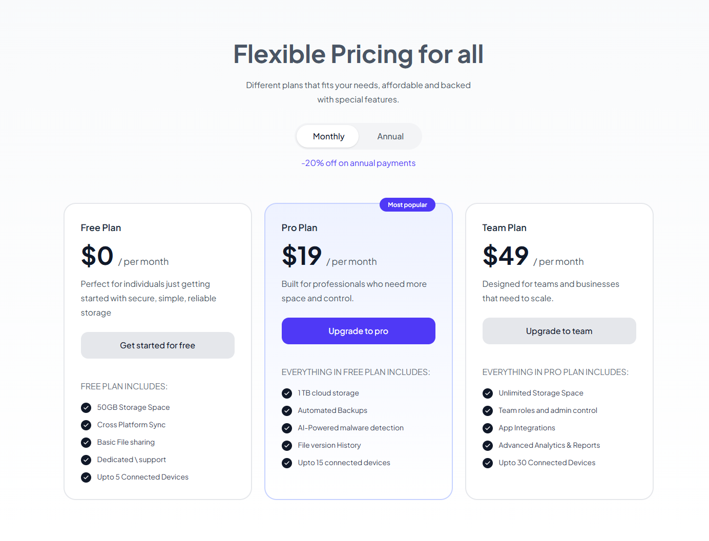 Flexible Pricing
