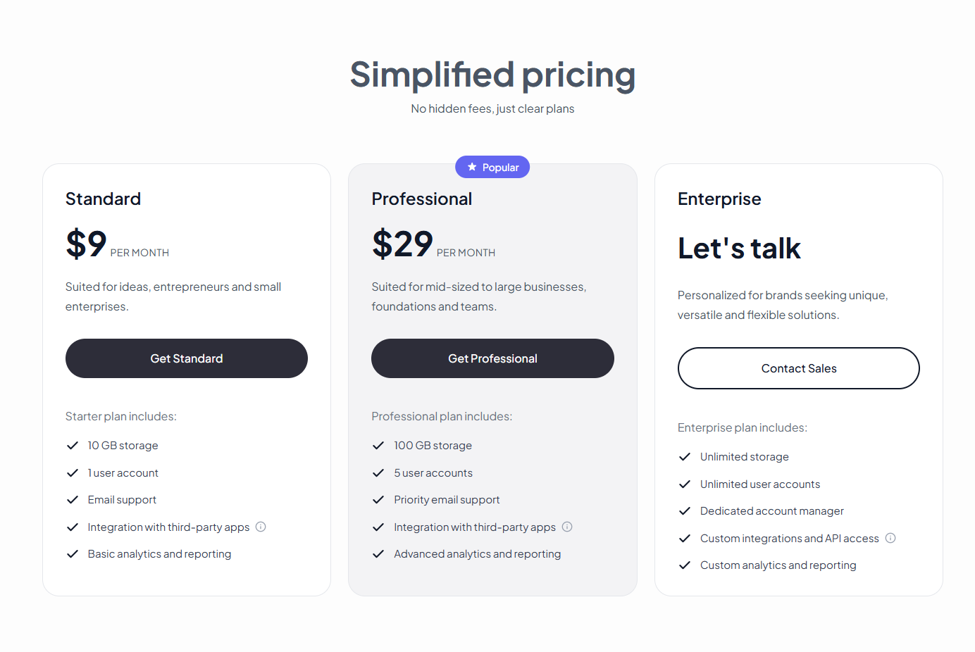 Simplified Pricing