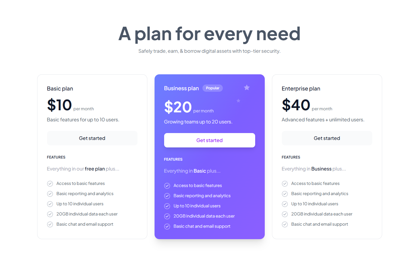 Stellar Pricing